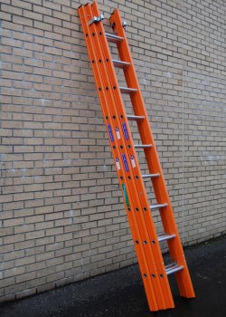 Aluglas Glass Fibre Ladders-Three Section Push Up
